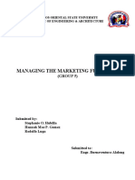 Managing The Marketing Functions: (GROUP 5)