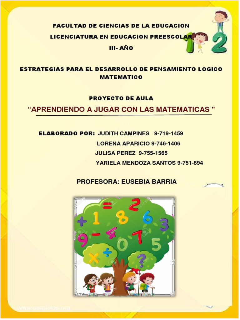 Pproyecto de Aula Grupo 1 | PDF | Educación de la primera infancia ...