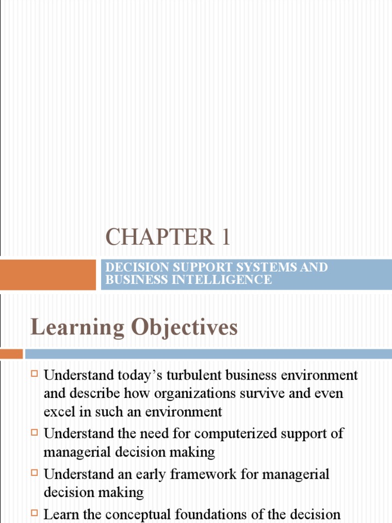 Decision Support & Business Intelligence | PDF | Business Intelligence ...
