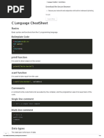 C Language CheatSheet