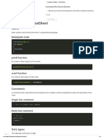 C Language Cheat Sheet - CodeWithHarry