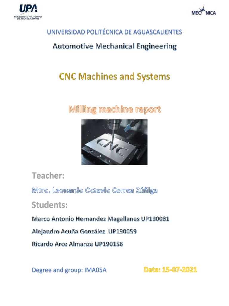 Milling Machine Report PDF Secondary Sector Of The Economy Machines
