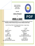 Angel S. Caasi: Certificate of Participation