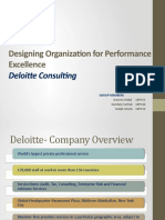 Designing Organization For Performance Excellence: Deloitte Consulting