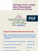 Govt Promotion Biomethanation Recovery Energy India