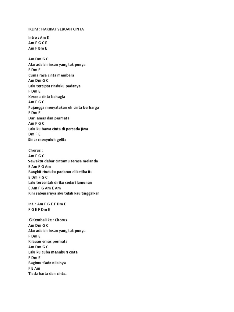 Kunci Gitar Lagu Kesayanganku Chordtela Cara Mudah Belajar Chord Gitar Khusus Pemula Lengkap