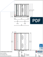 Project specifications for air handling unit with dimensions and connection details