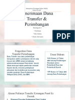 Penerimaan Dana Transfer & Perimbangan