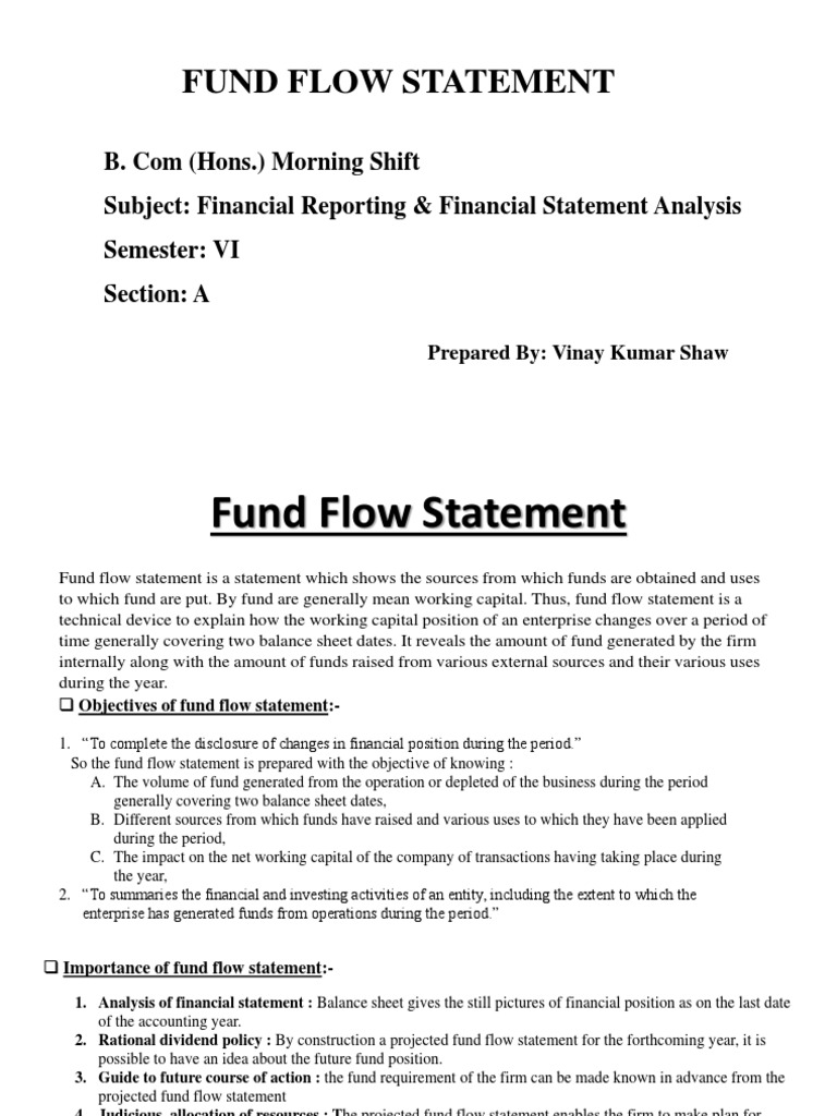 Fund Flow Statement Analysis for 2019 | PDF | Cash Flow Statement ...