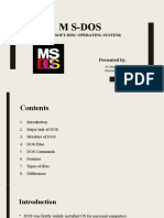M S-Dos: (Microsoft-Disc Operating System)