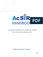 AcSIR Handbook Academic Guidelines For Students Faculty 1