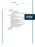 Indice Determinacion Tributaria Derecho Financiero y Tributario