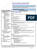 Symptom Management Guidelines: ORAL MUCOSITIS: Focused Health Assessment