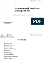 Development of Framework To Enhance Learning With XR: Balaseshan Pillalamarri - 19Mcd1002