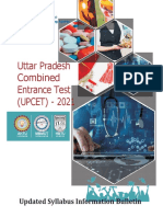 Uttar Pradesh Combined Entrance Test (UPCET) - 2021: Updated Syllabus Information Bulletin
