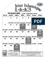 Calendrier Islamique 1443