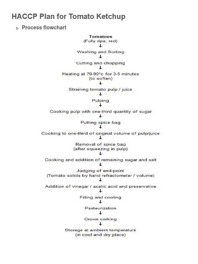Haccp Flow Chart Template