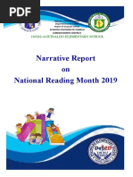 Aes Narrative Report On National Reading Month Celebration