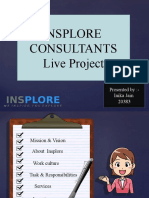 Insplore Consultants Live Project: Presented By:-Inika Jain 20383