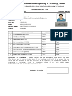 Bundelkhand Institute of Engineering & Technology, Jhansi: Online Examination Form