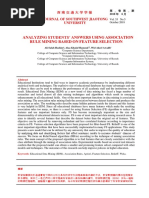 Analyzing Students' Answers Using Association Rule Mining Based ON Feature Selection