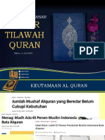 Keutamaan & Dasar Tilawah Al Quran