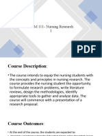 NCM 111 - Nursing Research 1