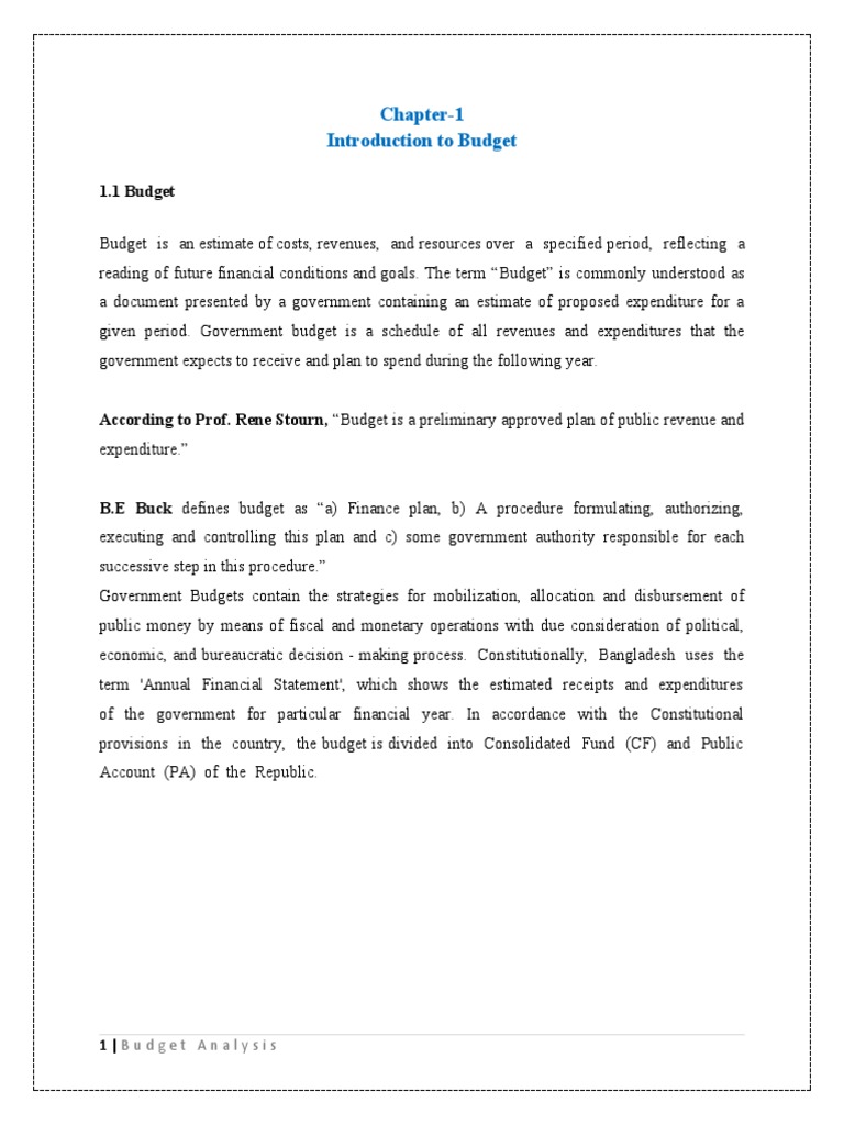 Bangladesh Budget Insights | PDF | Government Budget Balance | Value ...