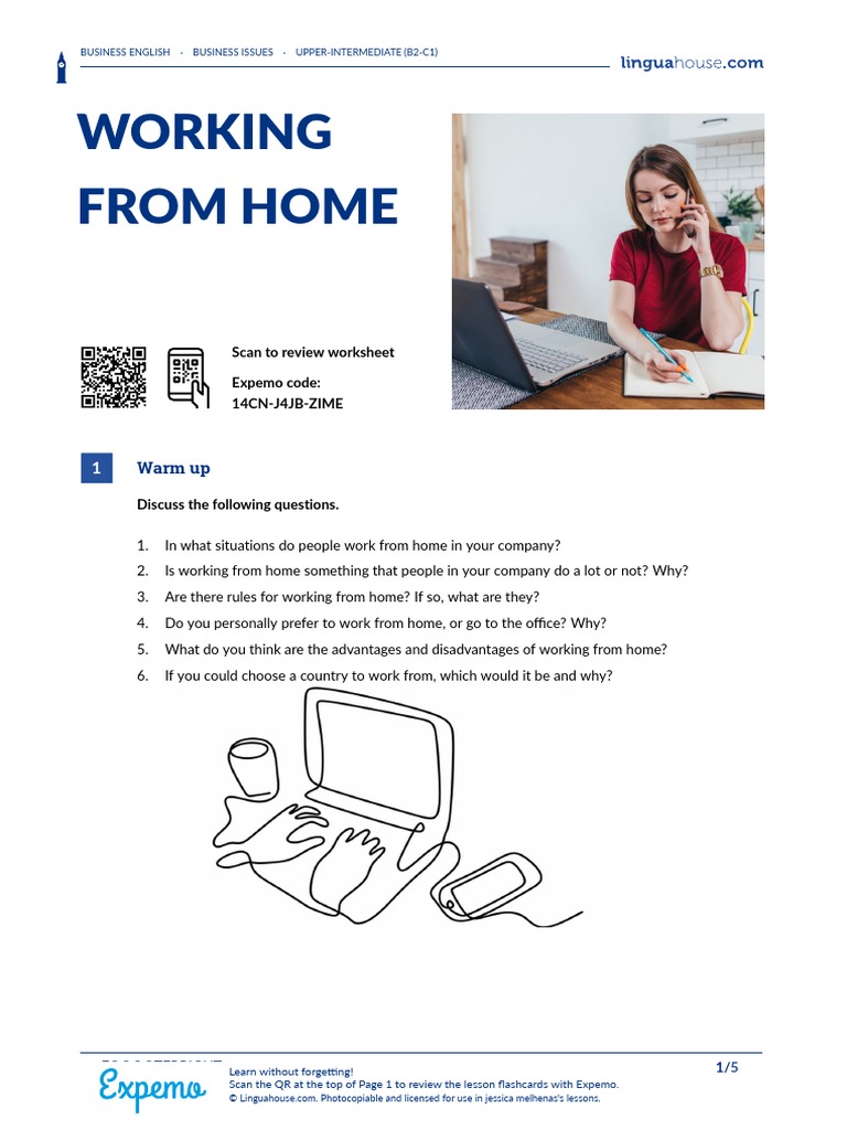 Working From Home British English Student | PDF | Telecommuting ...