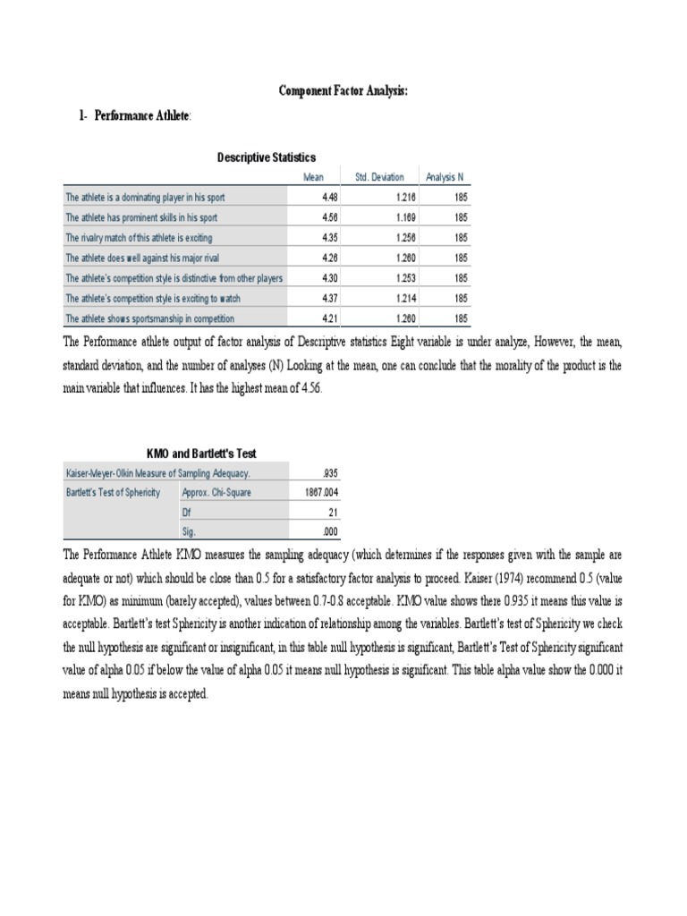 Component Factor Analysis | PDF | Variance | Principal Component Analysis