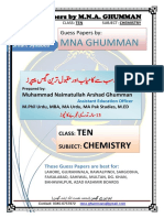 10 Chemistry Guess by MNA Ghumman Smart Syllabus