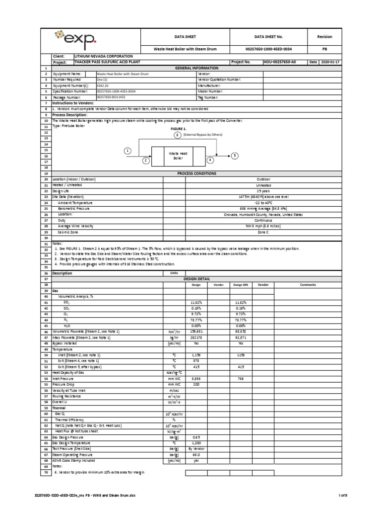 00257650100045ED0034 Rev PB WHB and Steam Drum PDF Boiler
