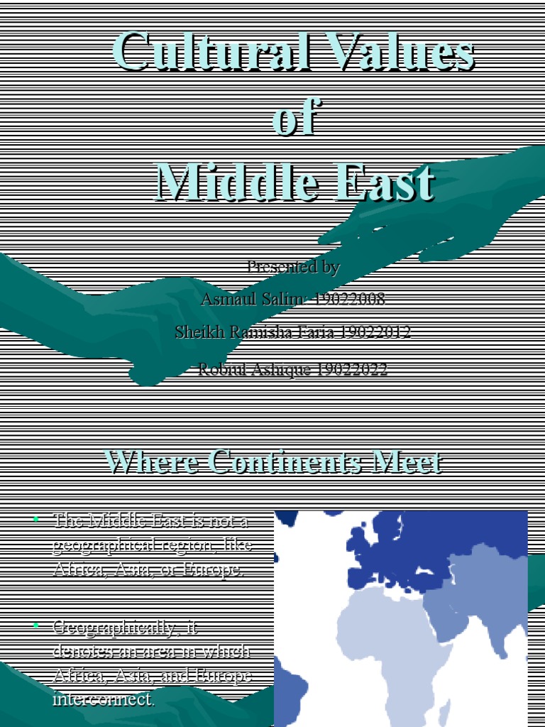 Middle Eastern Cultural Values Overview | PDF | Hijab | Middle East