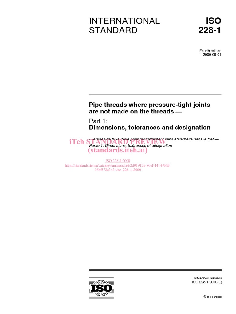 Iso 228 1 2000 | PDF | International Organization For Standardization ...