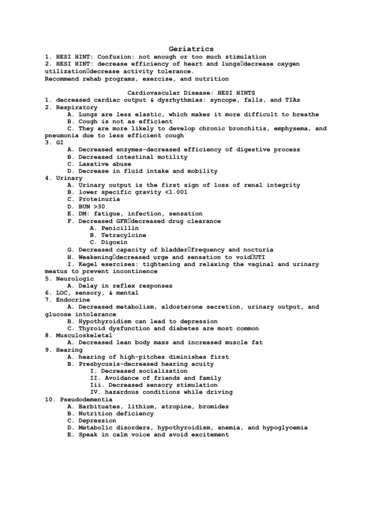 MedSurg HESI Study Guide Diarrhea Cirrhosis