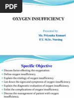 Oxygen Insufficiency: Presented by