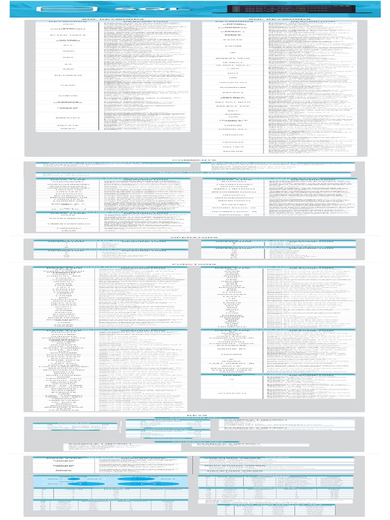 SQL Cheat Sheet PDF | PDF