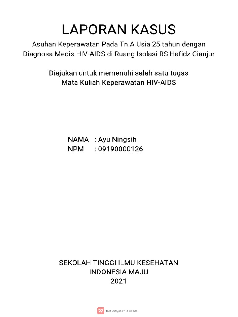 Laporan Kasus HIV-AIDS Ayu Ningsih | PDF