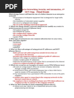 CCNAv7 - Enterprise Networking, Security, and Automation Final Exam