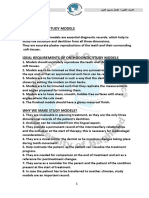 Orthodontic Study Models: 5 Year Lec. No.5 بياغ نيسح لاضن ةروتكلا