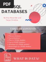 Nosql Databases: by Amy Alexander and Tanya Christina