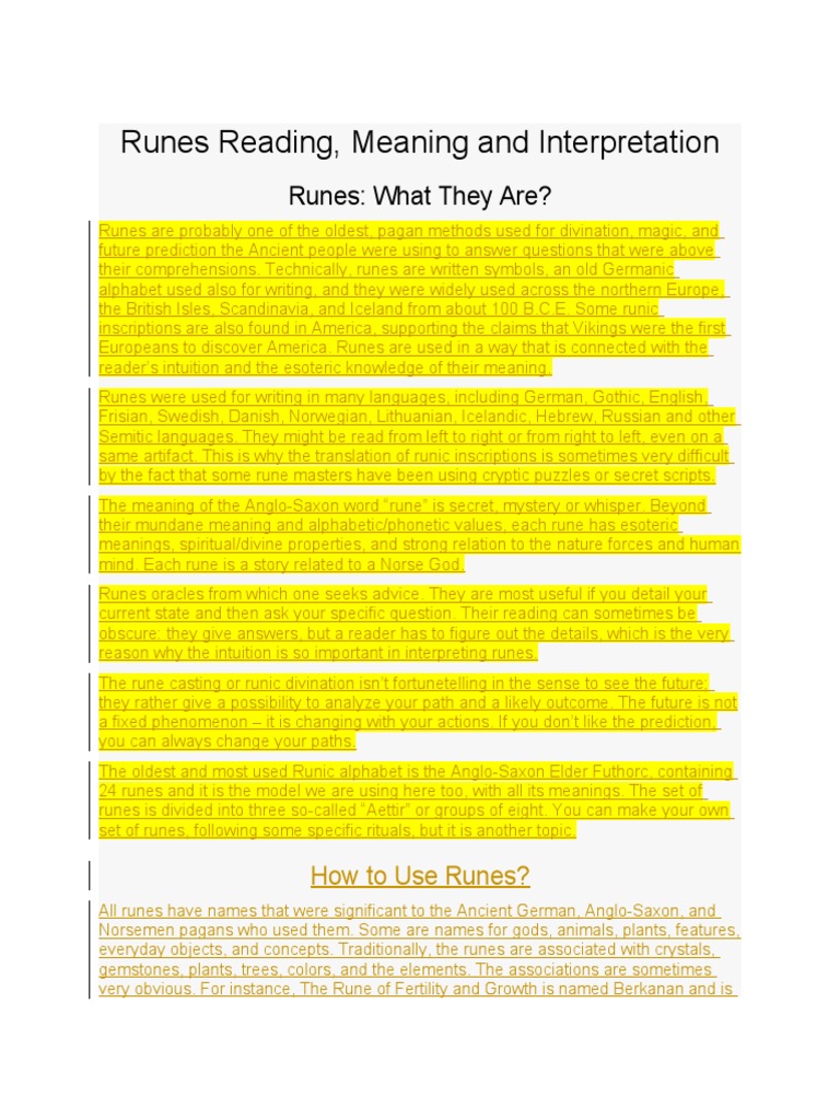 Understanding the Ancient Wisdom of Runes: An In-Depth Exploration of ...