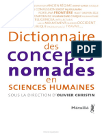 Dictionnaire Des Concepts Nomades en Sci