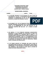 EXAMEN PARCIAL DE ESTADISTICA II SEGUNDO CORTE.