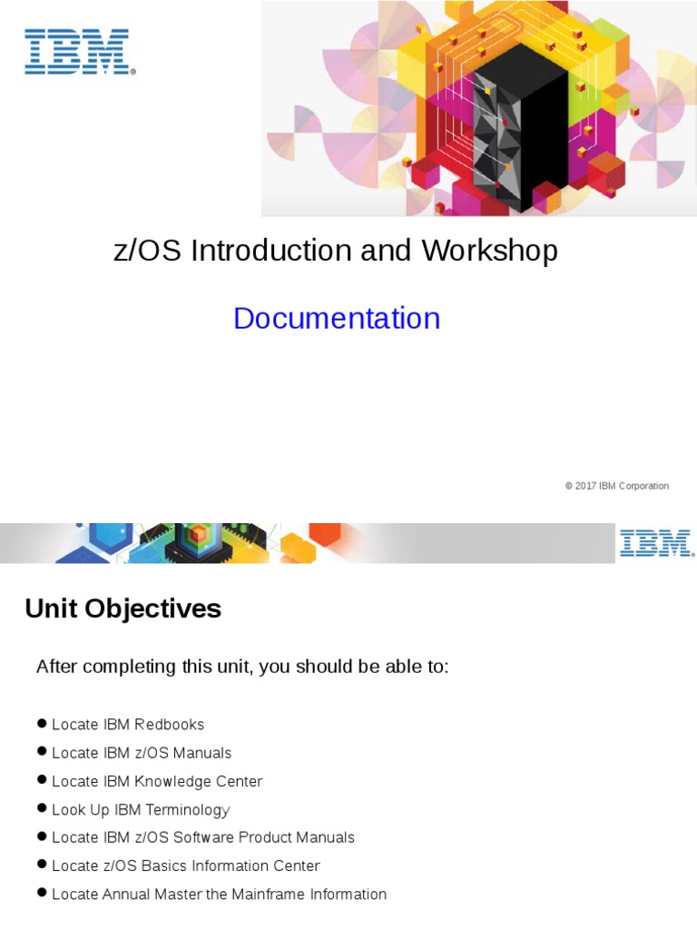 z/OS Introduction and Workshop: Documentation | PDF | Ibm | Mainframe ...