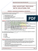 OSCB Banking Assistant Previous Paper with Solution PDF