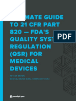 Ultimate Guide To 21 CFR Part 820 - FDA Quality System Regulation (QSR) For Medical Devices-1