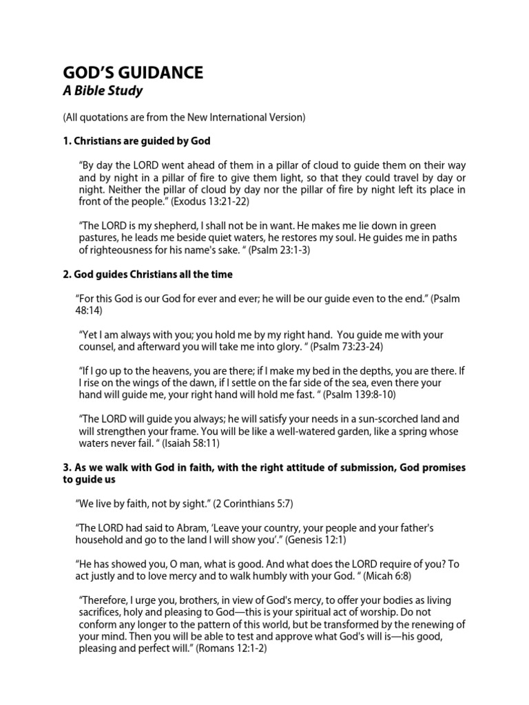 Understanding God's Guidance in Life | PDF | Book Of Proverbs | Faith