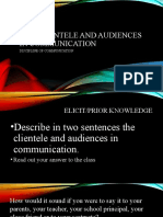 The Clientele and Audiences in Communication