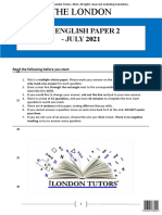 1) 11+ English Paper 2 - July 2021 - Question Paper